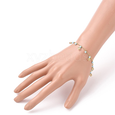 Brass Vortex Charm Bracelets BJEW-JB05696-1