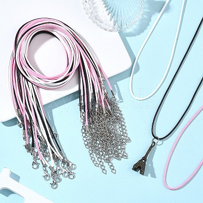 30Pcs 3 Colors Waxed Cotton Cord Necklace Making MAK-YW0001-27-1