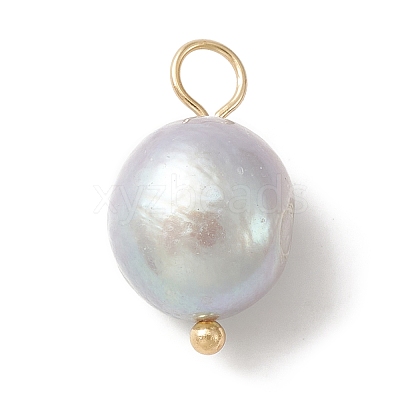 Natural Freshwater Pearl Pendants PALLOY-JF02153-02-1
