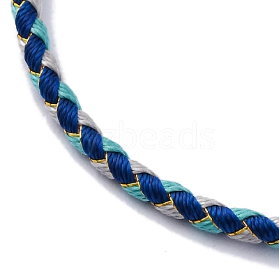 Polyester Cord Braided Bracelet Makings MAK-Z003-01P-03-1