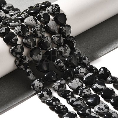 Natural Snowflake Obsidian Beads Strands X-G-R190-10mm-51-1