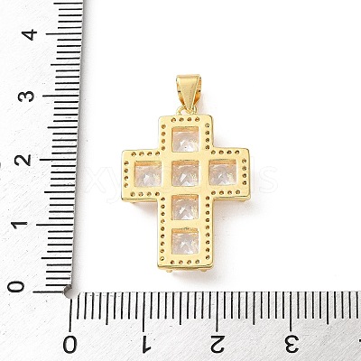 Brass Pave Cubic Zirconia Pendants CU-CBA03AF-17G-04-1