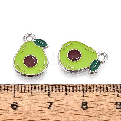 Fruit Alloy Enamel Charms PALLOY-S058-01P-26-1
