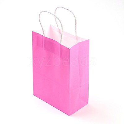 Pure Color Kraft Paper Bags AJEW-G020-A-02-1