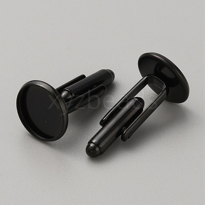 304 Stainless Steel Cuff Button STAS-WH0022-97EB-1