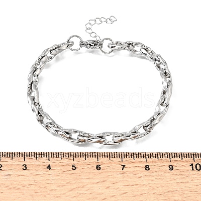 5.5MM 304 Stainless Steel Twisted Oval Link Chain Bracelets for Man and Women SA-CBAB767-17C-P-1