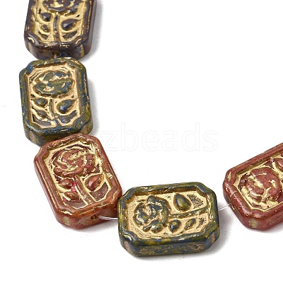 Painted Glass Beads Strands GLAA-Z021-05A-1