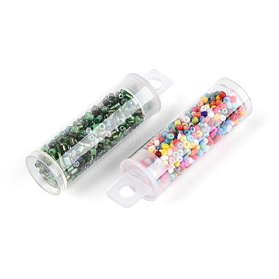 7 Bottles DIY Glass Seed Beads Sets DIY-N006-02A-1