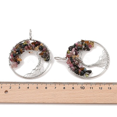 Natural Multicolor Tourmaline Big Pendants G-G910-K17-P-1
