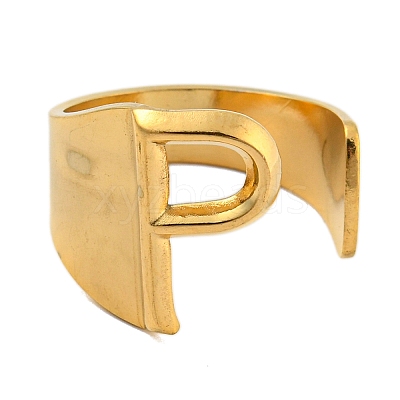 PVD Vacuum Plating 201 Stainless Steel Cuff Rings RJEW-Z032-01G-P-1