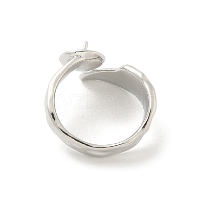 Brass Cup Peg Open Cuff Ring Settings KK-G518-03P-1