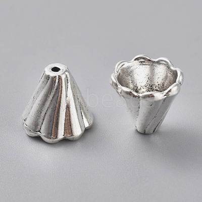 Tibetan Style Bead Cone TIBEB-EA10181YKG-AS-LF-1