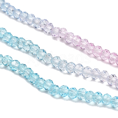Transparent Painted Glass Beads Strands X1-DGLA-A034-T2mm-A22-1