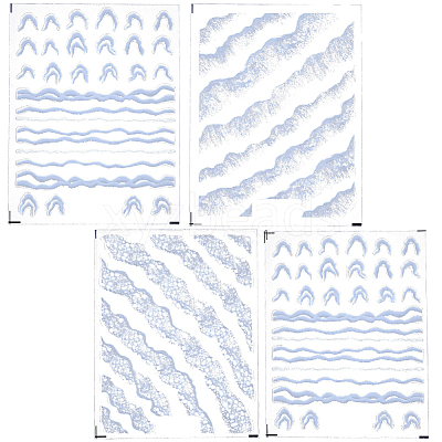 4 Sheets 4 Styles Plastic Nail Art Stickers MRMJ-SP0001-34-1