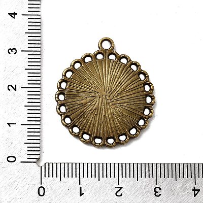 Tibetan Style Pendant Cabochon Settings TIBE-21668-AB-NR-1