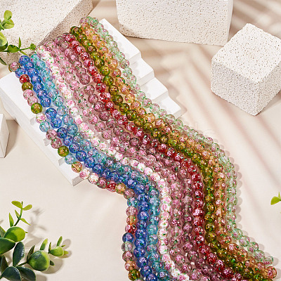 1 Strand Handmade Glod Sand Lampwork Beads Strands LAMP-TA0002-09A-1