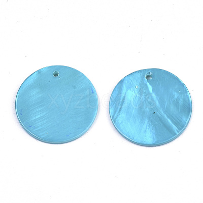 Natural Freshwater Shell Pendants SHEL-R022-01A-1