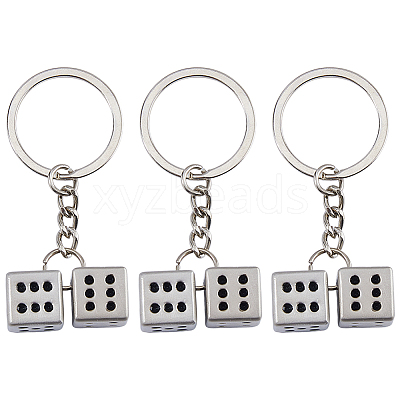 3Pcs Zinc Alloy Keychains KEYC-FH0001-74-1