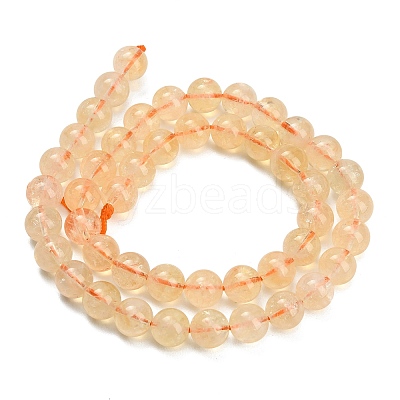 Natural Citrine Beads Strands GG-CBACB71-03-8mm-1