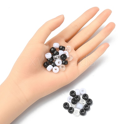 600Pcs 3 Colors Acrylic European Beads DIY-YW0006-78-1