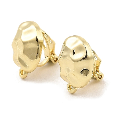 Alloy Clip-on Earring Findings FIND-L015-008G-1