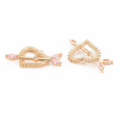 Brass Micro Pave Cubic Zirconia Pendants KK-S364-274D-1