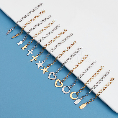 28Pcs 14 Style 304 Stainless Steel Chain Extender STAS-PH0004-70-1