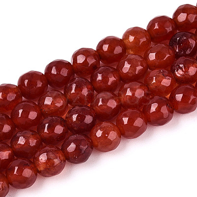 Dyed Natural White Jade Beads Strands X-G-T139-6mm-60-11-1