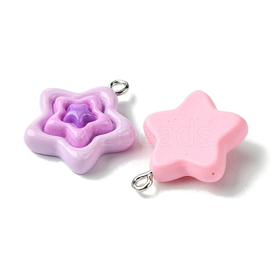 Opaque Resin Pendants X-RESI-P039-02A-1