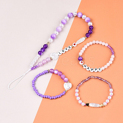 DIY 24 Style Acrylic & ABS Beads Jewelry Making Finding Kit DIY-NB0012-02E-1