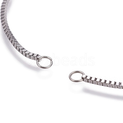 Tarnish Resistant Stainless Steel Slider Bracelet Making AJEW-JB00478-1