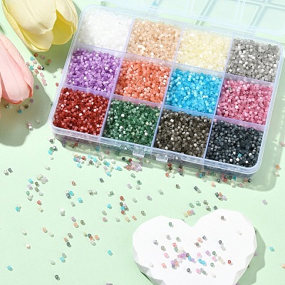180G 12 Colors Glass Bugle Beads SEED-YW0002-79-1