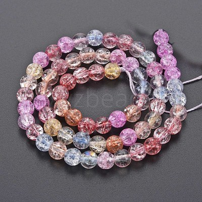 Crackle Glass Beads Strands GLAA-S192-B-007B-1