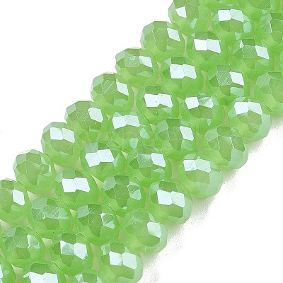 Electroplate Glass Beads Strands EGLA-A044-J8mm-A08-1