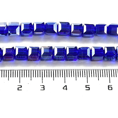 Electroplate Glass Beads Strands EGLA-R030-6x6mm-10-1
