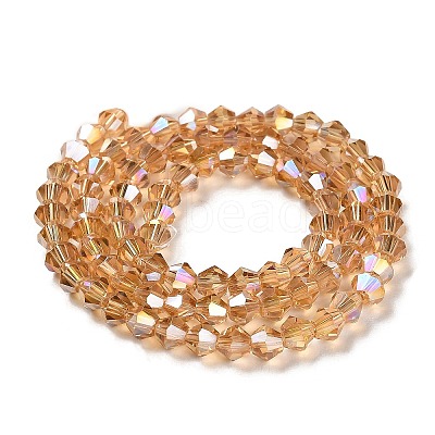 Transparent Electroplate Glass Beads Strands LS-GLAA-F029-3mm-A18-1