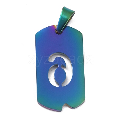 Ion Plating(IP) 304 Stainless Steel Pendants STAS-O127-A06-1