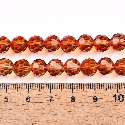 Baking Paint Transparent Glass Beads X1-DGLA-A035-T8mm-A04-1
