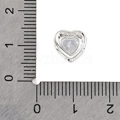 Brass Micro Pave Cubic Zirconia Beads KK-D408-11S-03A-1