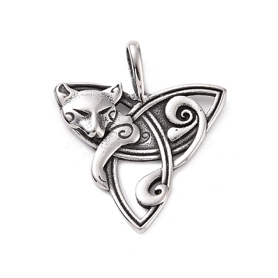 Hand Polished 304 Stainless Steel Pendants STAS-J039-03AS-1