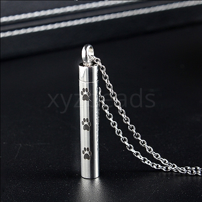304 Stainless Steel Urn Ashes Pendants BOTT-PW0001-097B-1