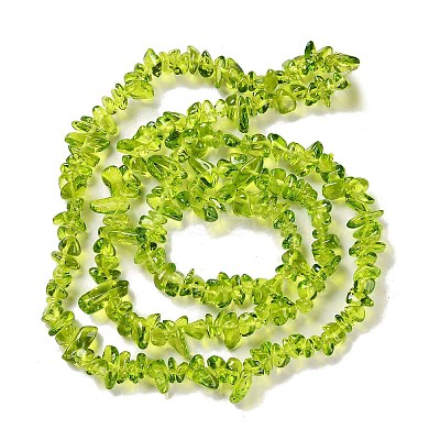 Spray Painted Transparent Glass Beads Strands X-GLAA-P060-01A-11-1