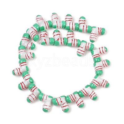 Dyed & Heated Glass Enamel Beads GLAA-B036-01-1