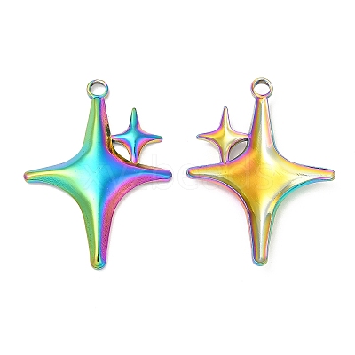 304 Stainless Steel Pendants STAS-Z041-29RC-1