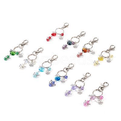 10Pcs Angel Alloy Keychains KEYC-TAC00046-1