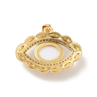 Brass Micro Pave Cubic Zirconia Pendants KK-B059-44G-1