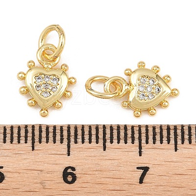 Brass Micro Pave Clear Cubic Zirconia Pendants KK-L275-71E-G-1