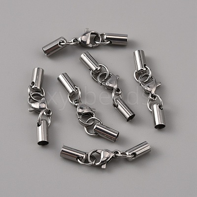 304 Stainless Steel Lobster Claw Clasps STAS-WH0044-06D-P-1
