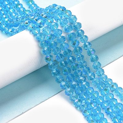 Electroplate Glass Beads Strands EGLA-A044-T8mm-L08-1