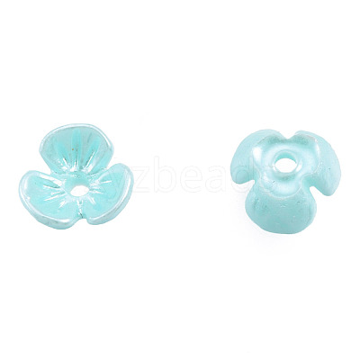 Resin Imitation Pearl Bead Caps RESI-N036-01A-02-1